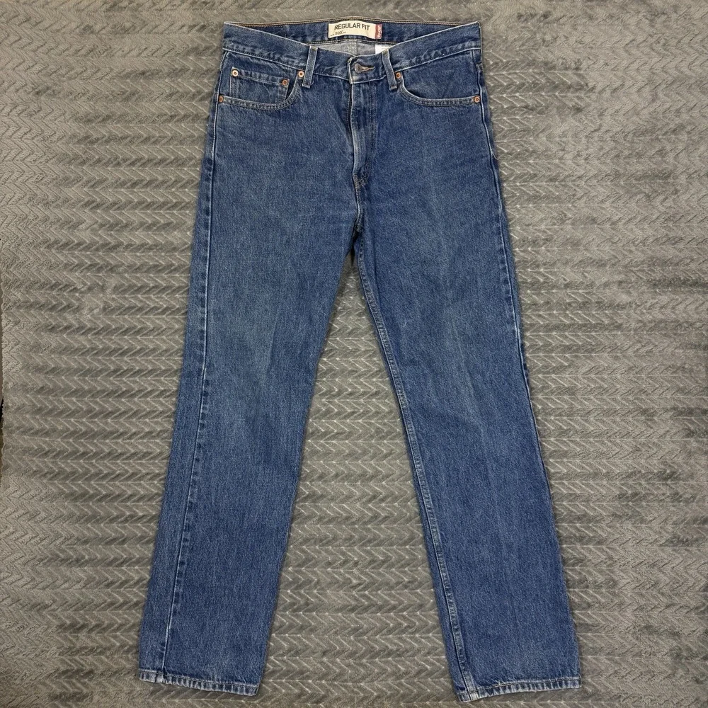 Vtg Levis 505 Jeans Mens Fits 32x31 Regular Fit Straight Leg Medium Wash Y2K